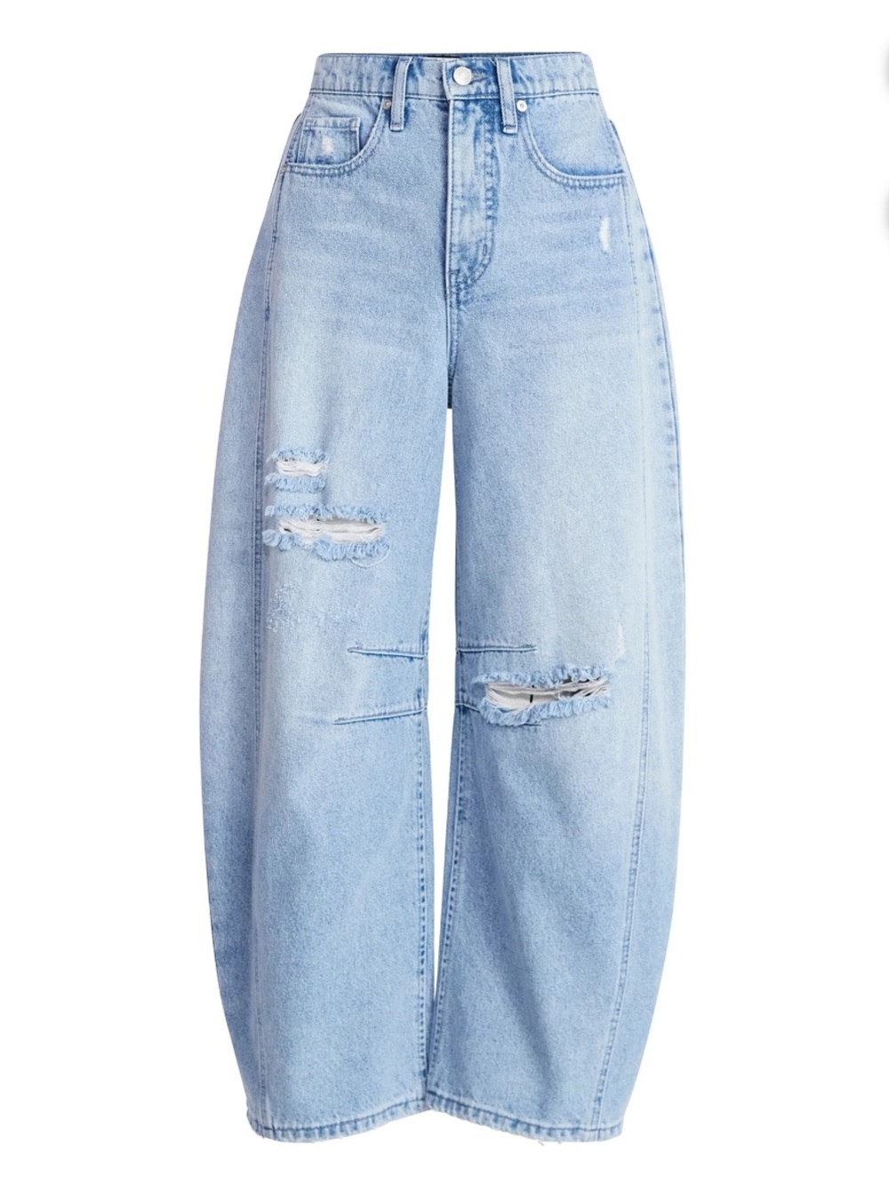 Scoop High-Rise Ankle Barrel Jeans Wide Leg Boyfriend Light Wash size 8